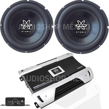 Amplificador 1 Canal KRYPTON1 3000 Watts con controlador de bajos + 2 Subwoofers Atomic Audio COBALT - Audioshop México lo mejor en Car Audio en México -  Atomic Audio